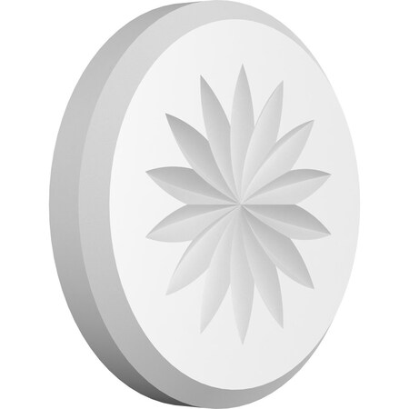 Ekena Millwork Standard Grayson Flower Rosette With Beveled Edge, 5"W x 5"H x 3/4"P ROSP050X050X075GRY10